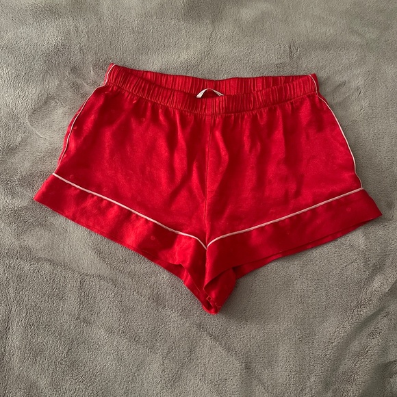 Victoria's Secret Other - Victoria’s Secret Red Satin Pajama Shorts